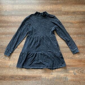 Wild Fable Gray Mock Neck Long Sleeve Sweater Dress
